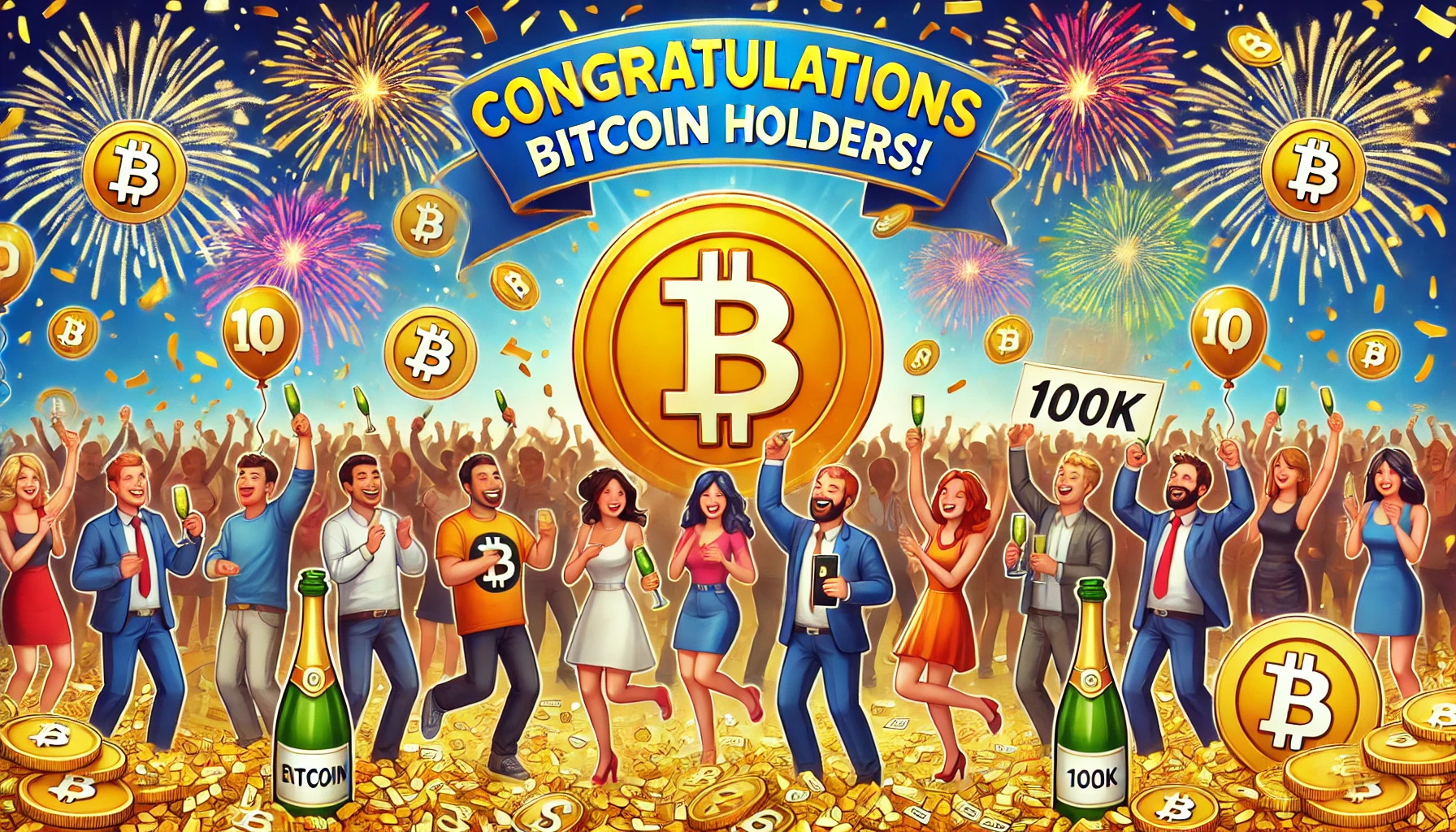 ¡Felicidades por los primeros 100.000 dólares a los holders de bitcoin!