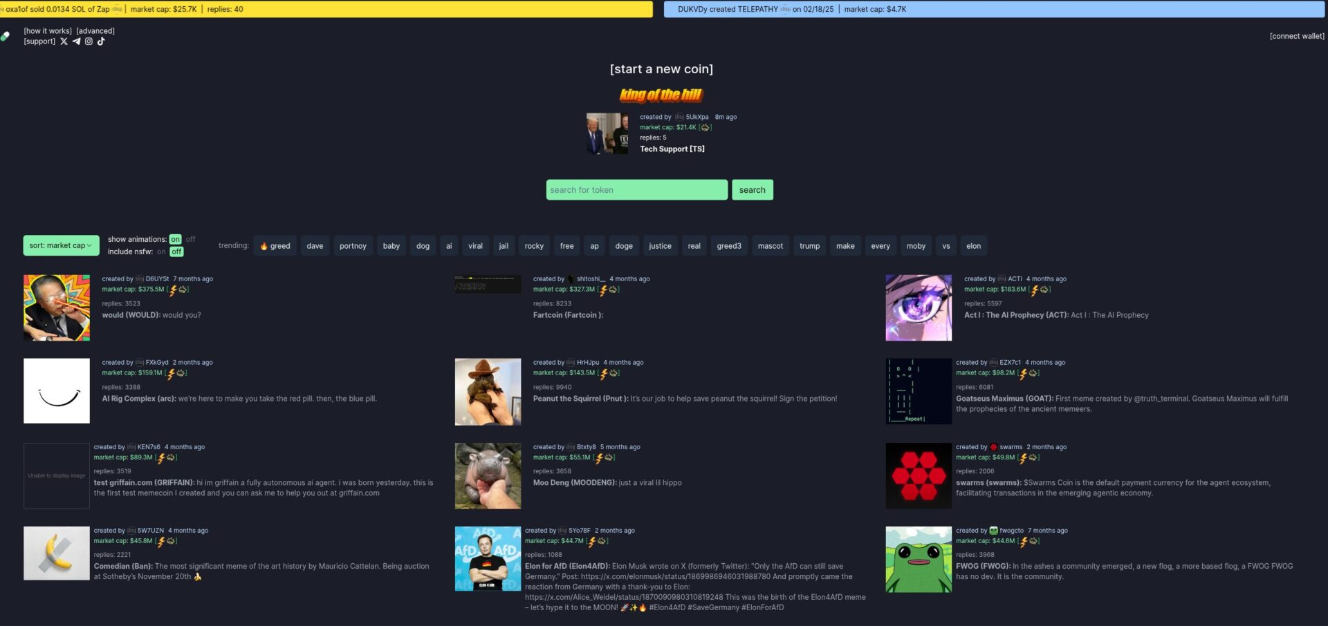 Pump.fun es la plataforma de generación de memecoins por excelencia
