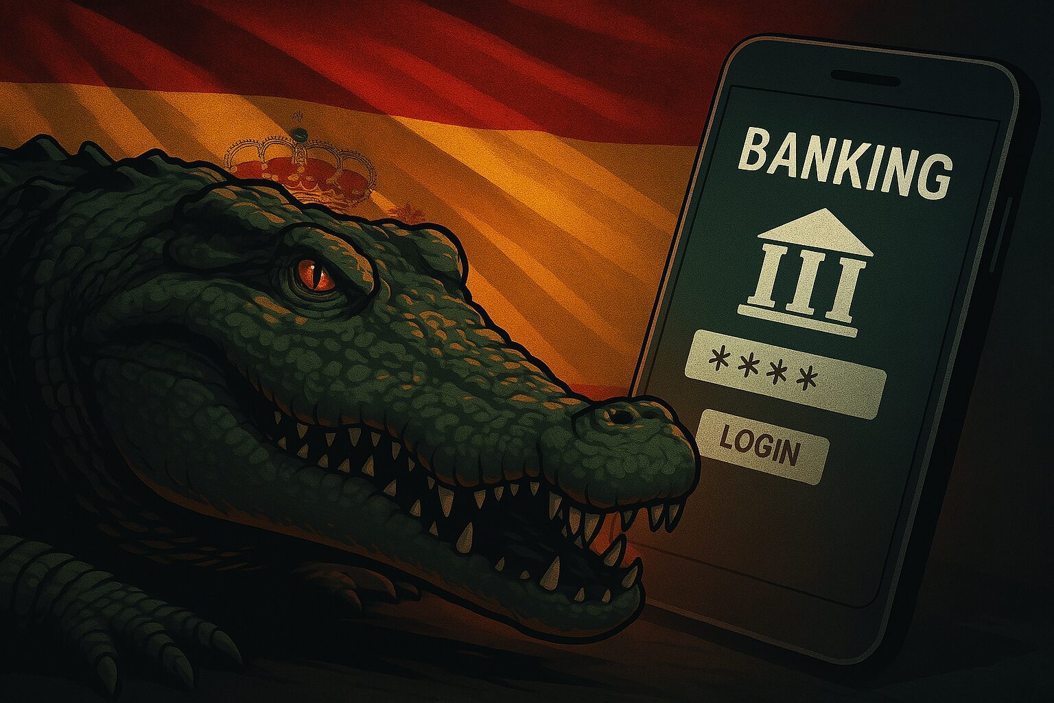 España, objetivo del nuevo troyano cripto/bancario móvil Crocodilus