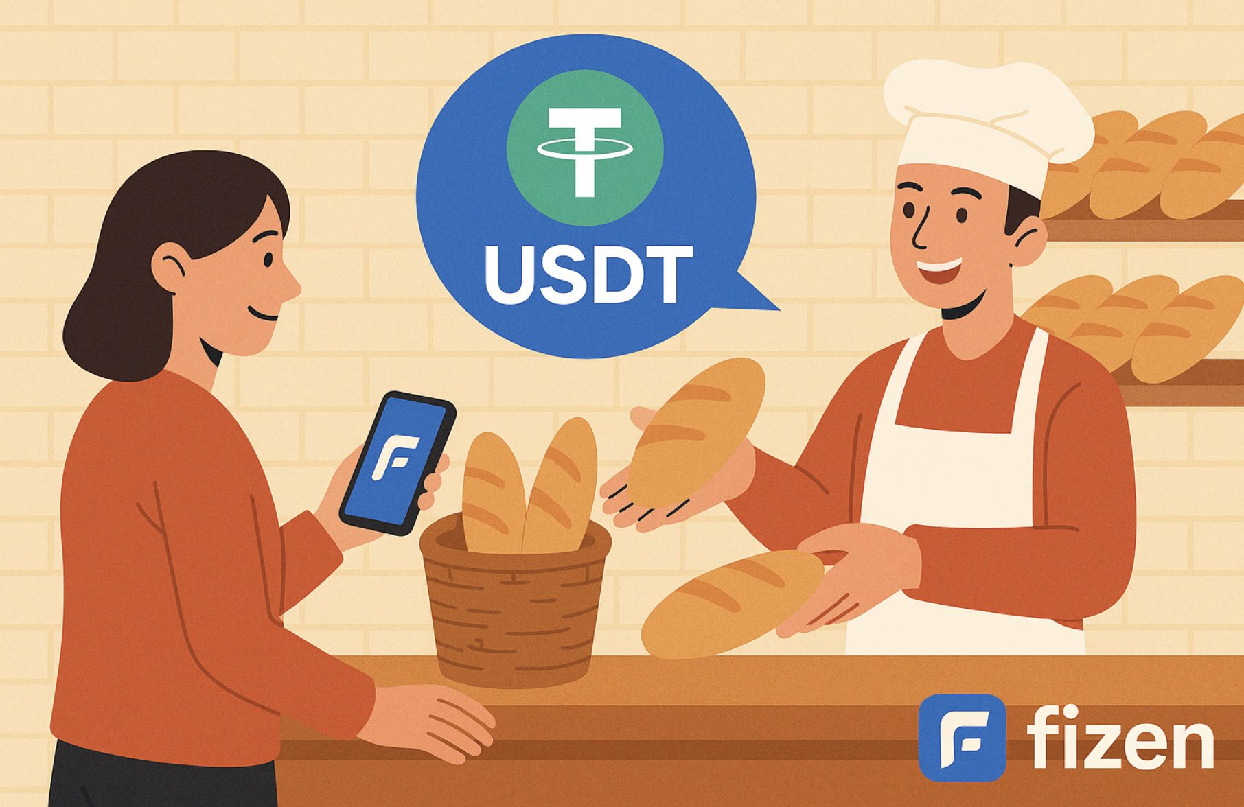 Tether invierte en Fizen para que pagar con USDT sea tan fácil como usar WhatsApp