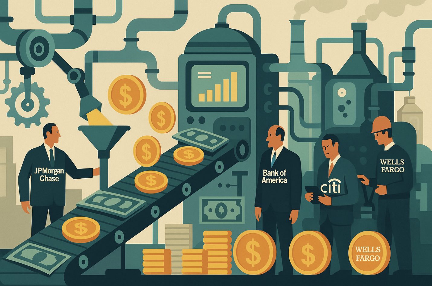 JP Morgan, BofA, Citi y Wells Fargo planean una stablecoin conjunta