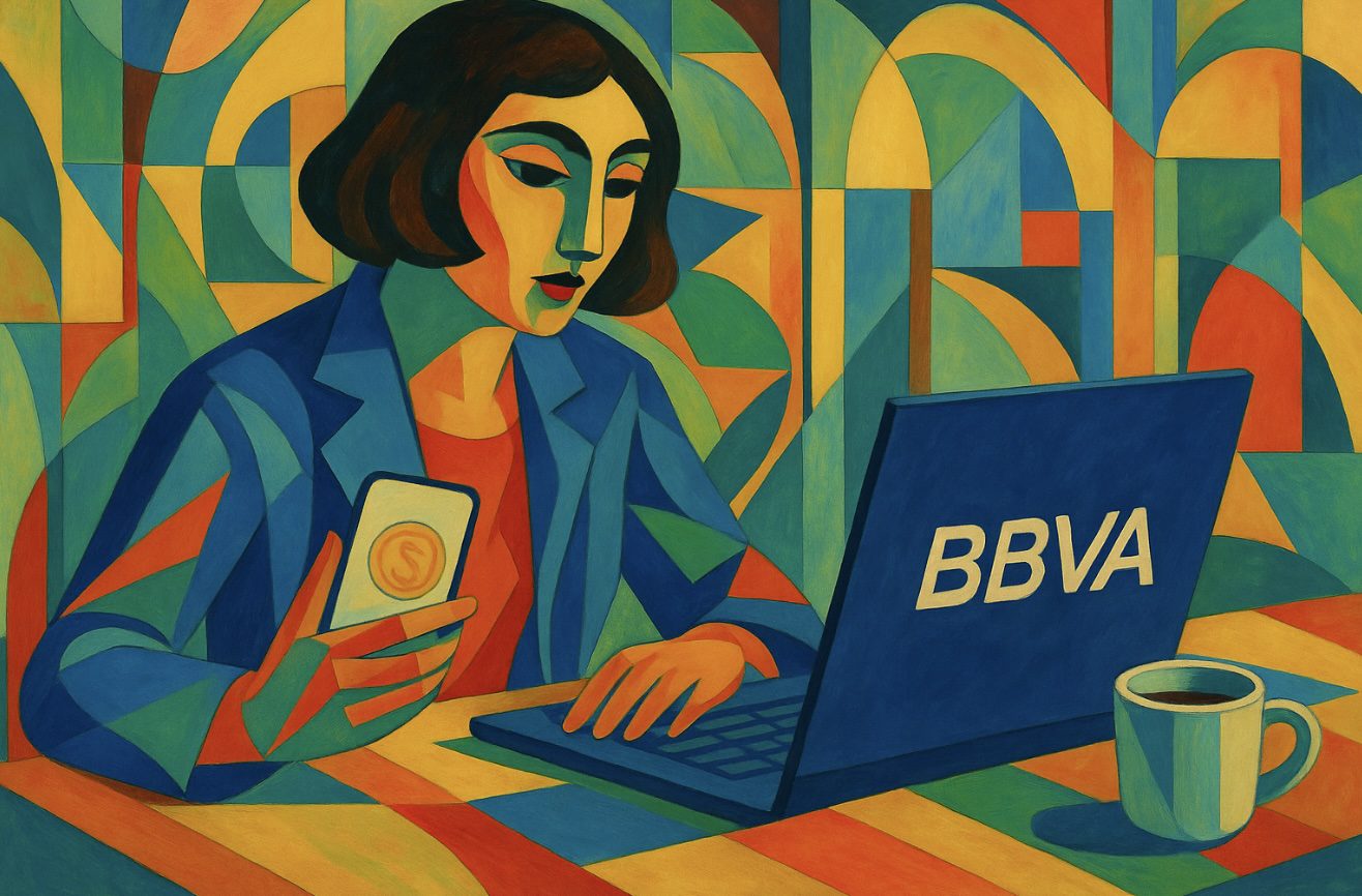 Así se prepara María, clienta de BBVA, para operar con su stablecoin