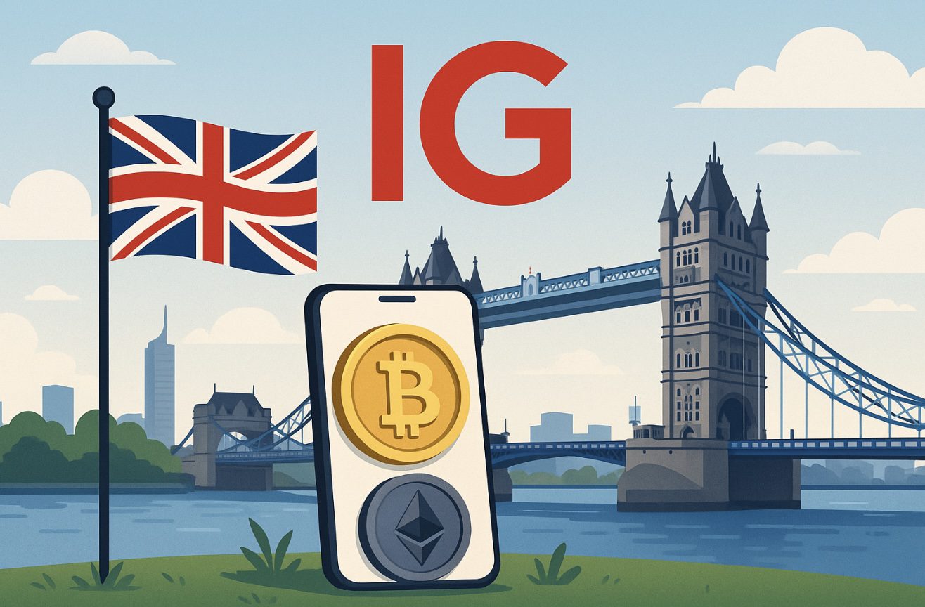 IG, primera cotizada británica en lanzar cripto para minoristas vía app