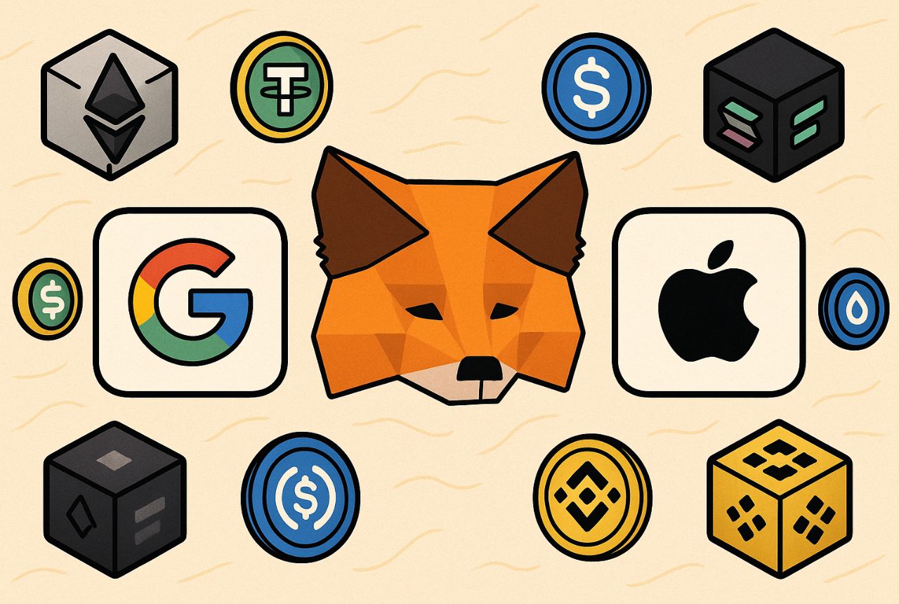 MetaMask facilita el acceso a cripto y DeFi desde Google y Apple
