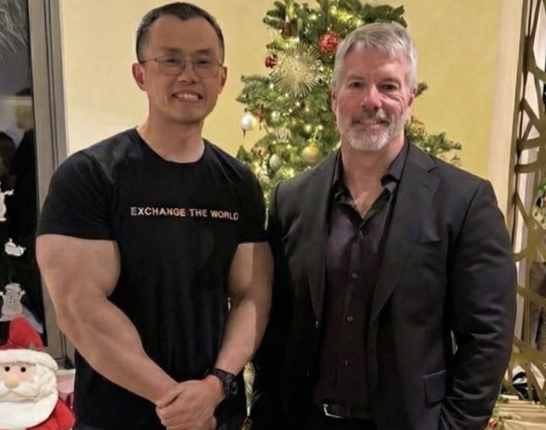 CZ activa el biceps market en su foto con Michael Saylor