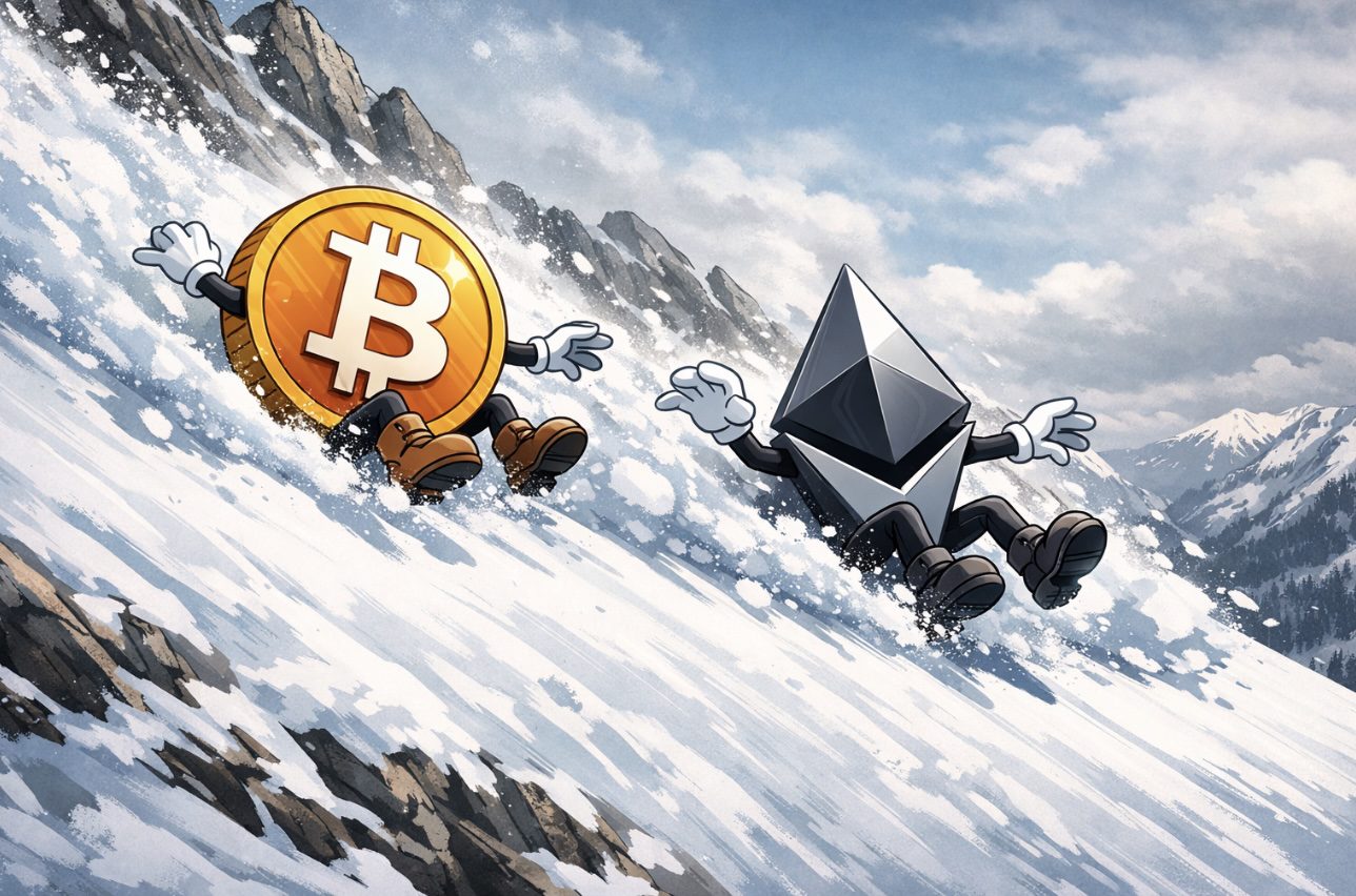Febrero arranca en rojo: Bitcoin cae a 78.505 y Ethereum a 2.398 dólares