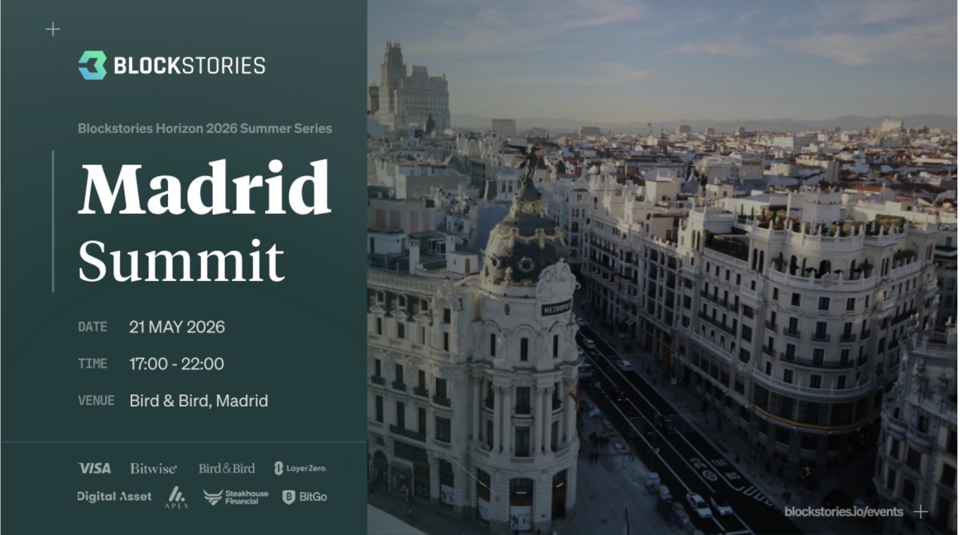 Blockstories Horizon Summit: la adopción institucional de activos digitales llega a Madrid