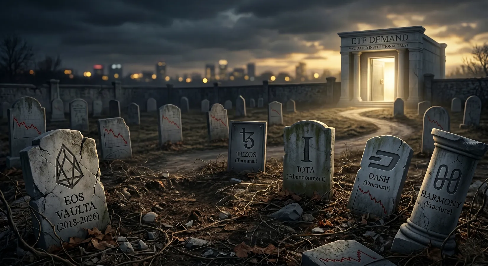 El mercado entierra las blockchains de EOS, Dash, IOTA y Tezos