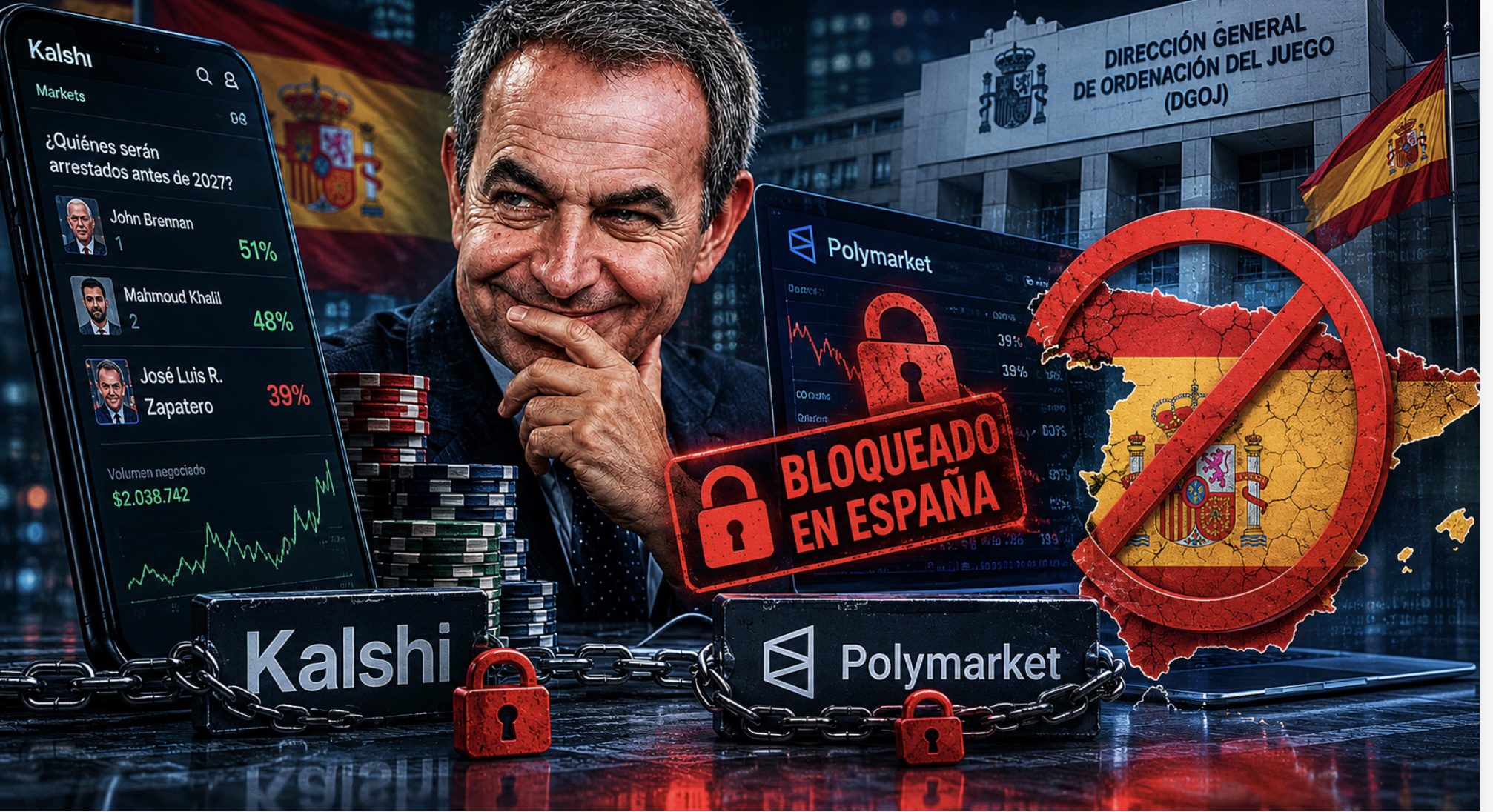 España bloquea las webs que apostaban por la detención de Zapatero