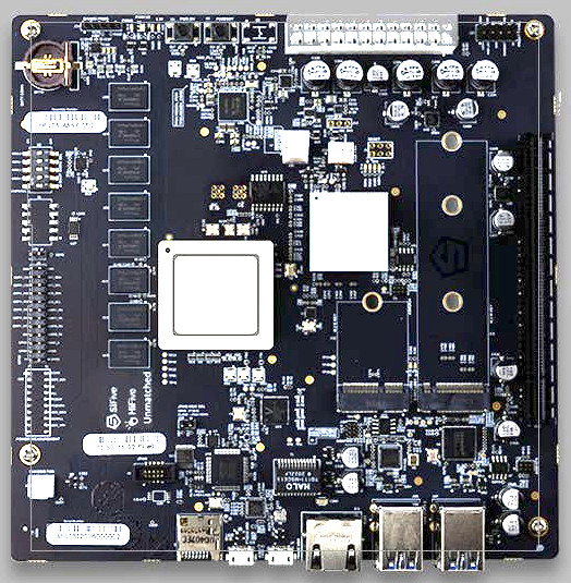 Tarjeta de un computador personal basado en RISC-V de SiFive