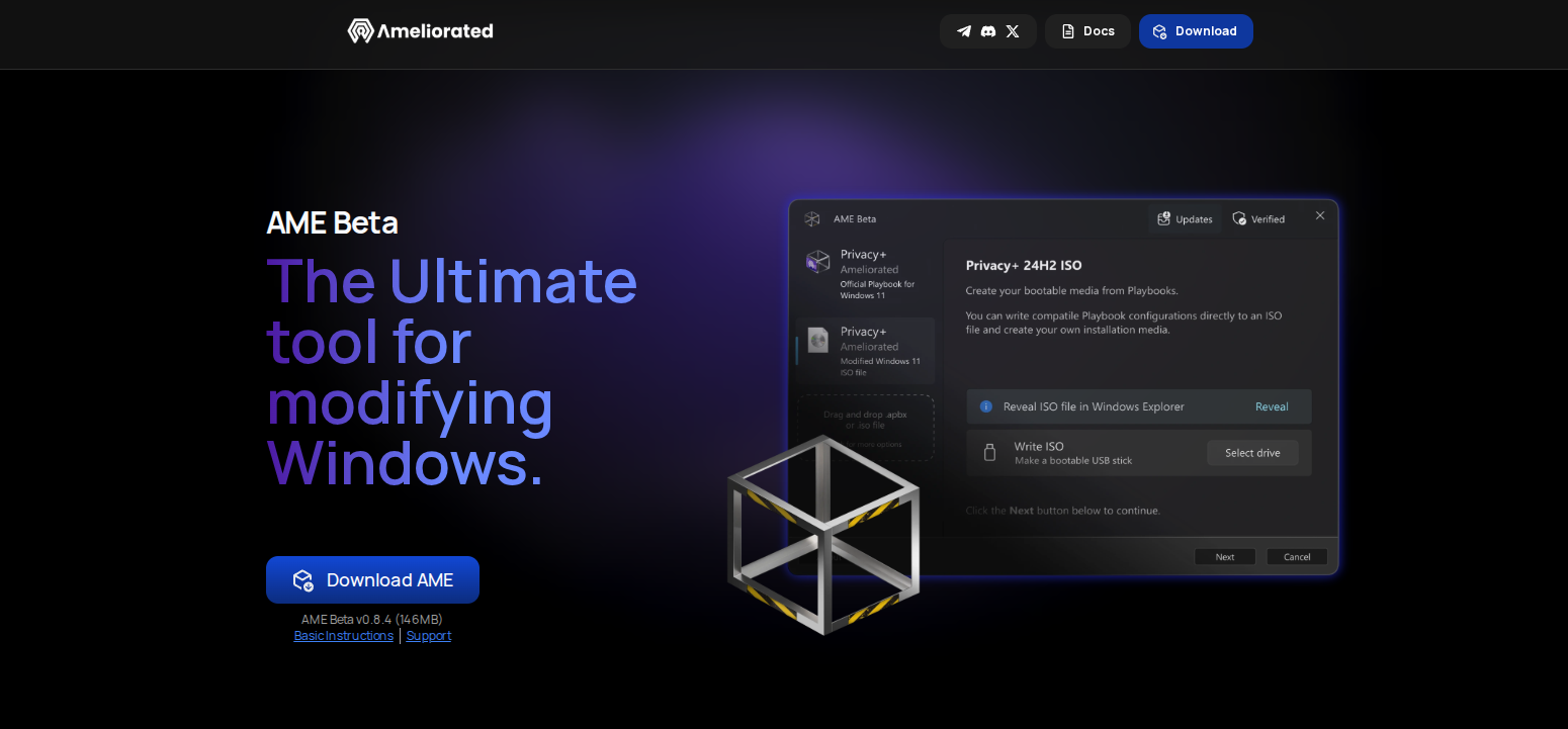 Si bien es una herramienta avanzada, Ameliorated es por mucho la mejor forma de personalizar Windows de forma legal