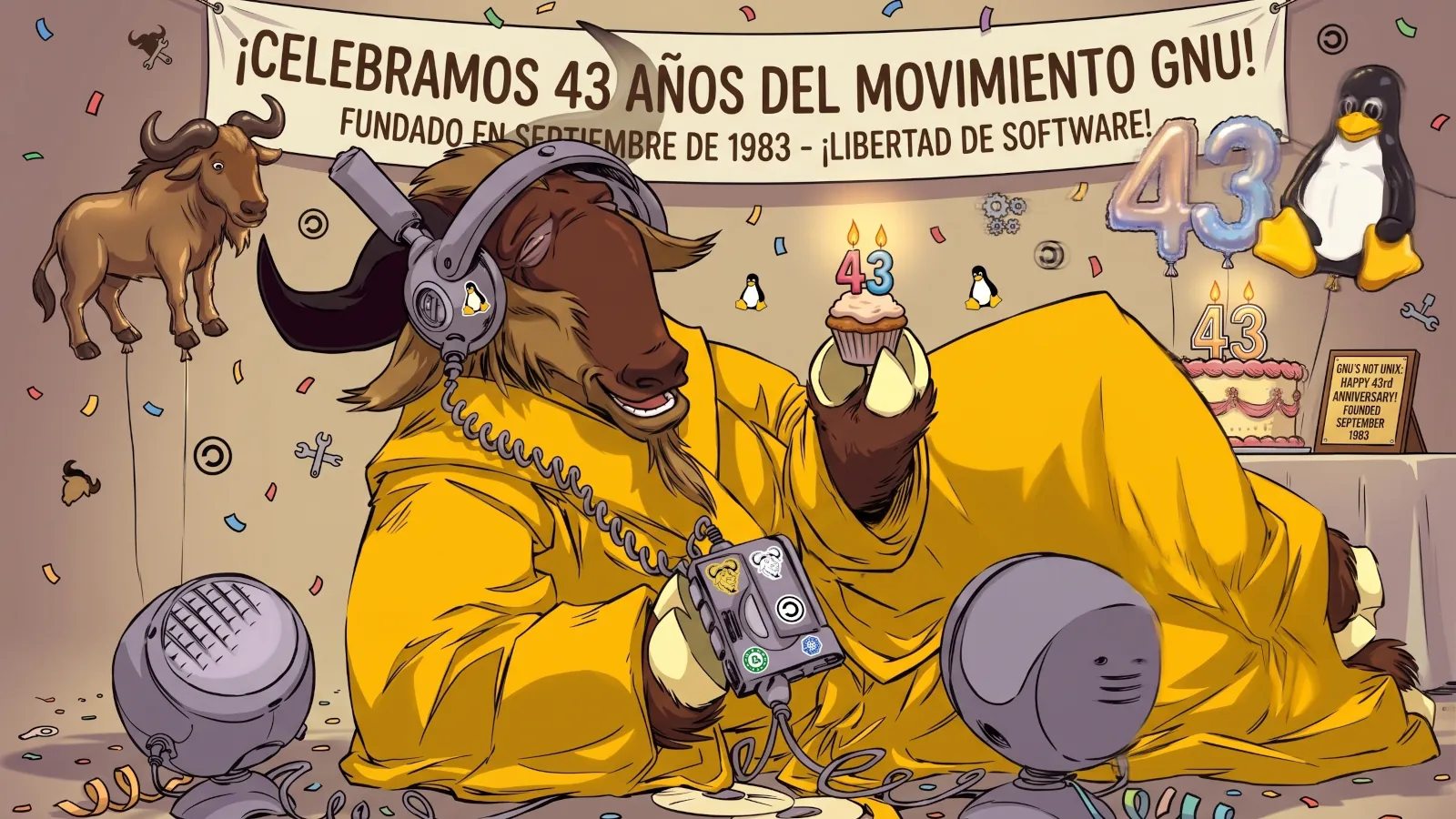 GNU cumple 43 años, el software libre que sostiene el mundo tech