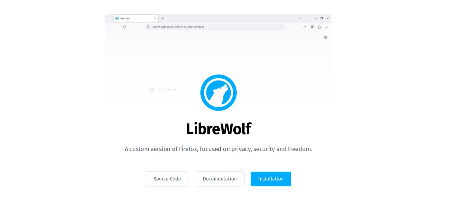 LibreWolf es un fork de Firefox con varias mejoras y bloqueado integrado